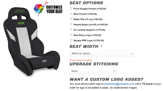 PRP Seat Option Examples